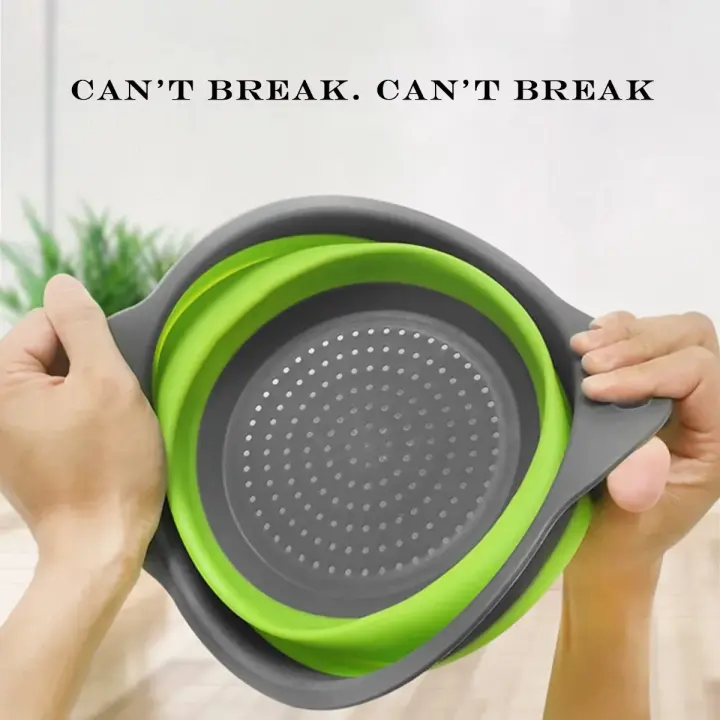 Collapsible Silicone Colander & Strainer – Quick Drain, Durable, Unbreakable Kitchen Basket for Fruits, Vegetables & Pasta in Pakistan