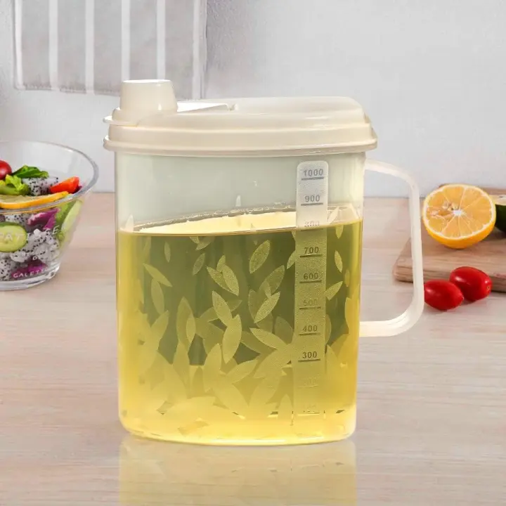 Aroni Premium Leak-Proof 1L Oil Jug – Durable, Easy-Pour, and Spill-Free Storage pack of 2