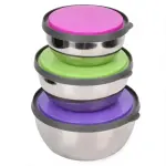 Food Storage Box Container, Metal Bowls Heat Resistant Lunch Box Healthy for Lunch Kit and Salad