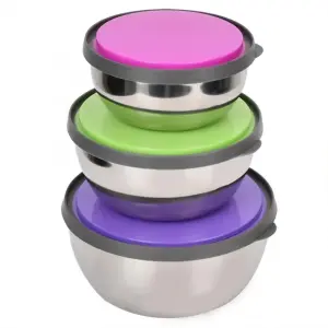 Food Storage Box Container, Metal Bowls Heat Resistant Lunch Box Healthy for Lunch Kit and Salad