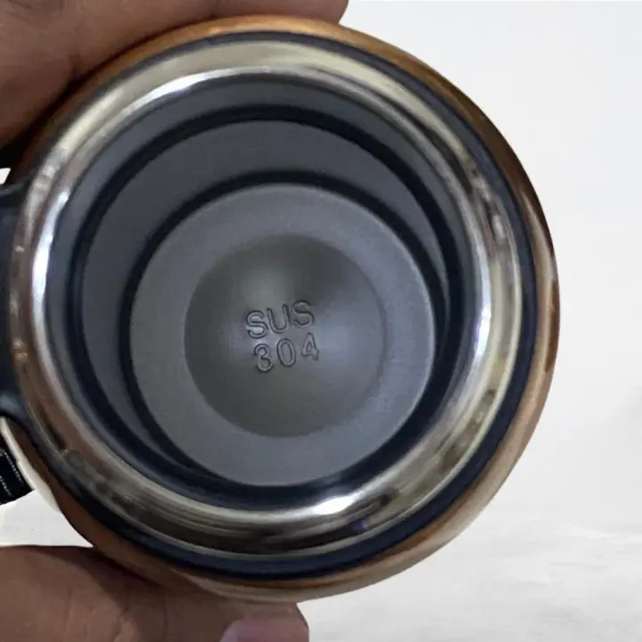 750ml Stainless Steel Vacuum Flask – 304 Steel Double Wall Insulated Bottle for Hot & Cold Beverages | Leakproof with Carry Strap