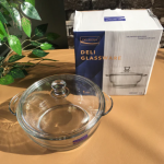 Microwaveable Round Tempared Glass Bakeware with Cover