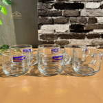 Transparent Clear Glass Coffee & Tea Mugs 210 ML Set Of 6 Cups