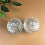 Set Of 2 Crystal Candy Dish Elegant Candy Jars