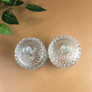 Set Of 2 Crystal Candy Dish Elegant Candy Jars