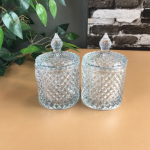 Set Of 2 Crystal Candy Dish Elegant Candy Jars