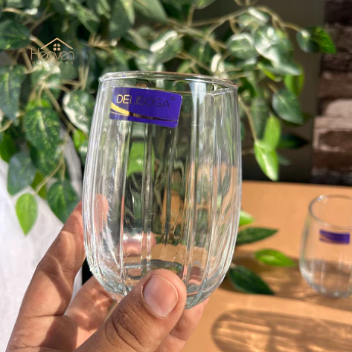 Set Of 6 Glasses Transparent Elegance Drinking Classes 380ML