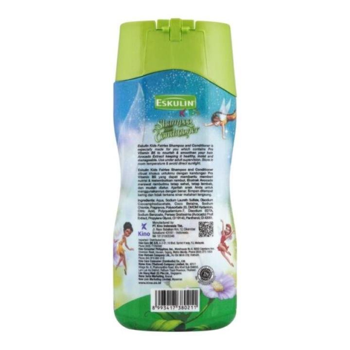 Disney Eskulin Kids Tinker Bell Avocado Shampoo And Conditioner 200ml